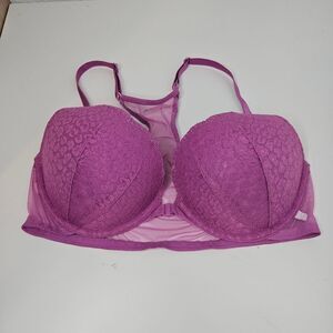 Victoria's Secret Lace Push Up Bra, Front Clasp, Size 36C
